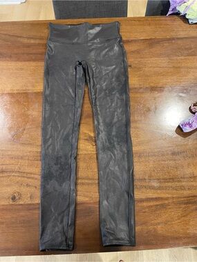 SPANX Black Faux-Leather High-Waist Jeggings